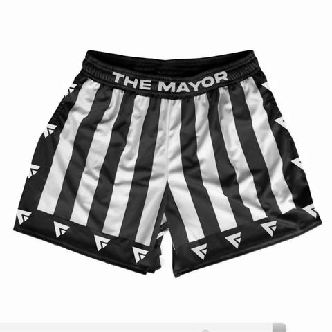 Mayor Finishers Black and White Shorts